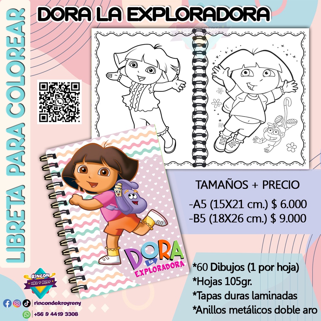 Libreta para Colorear Dora la Exploradora