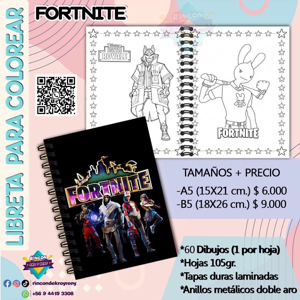Libreta para Colorear Fortnite