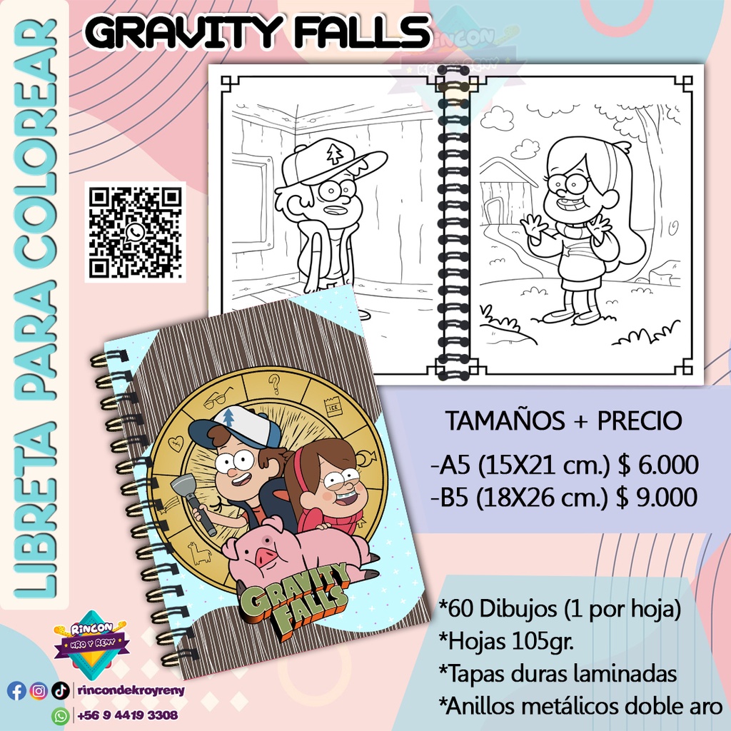 Libro para Colorear Gravity Falls