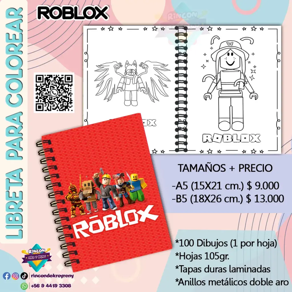Libreta para Colorear Roblox
