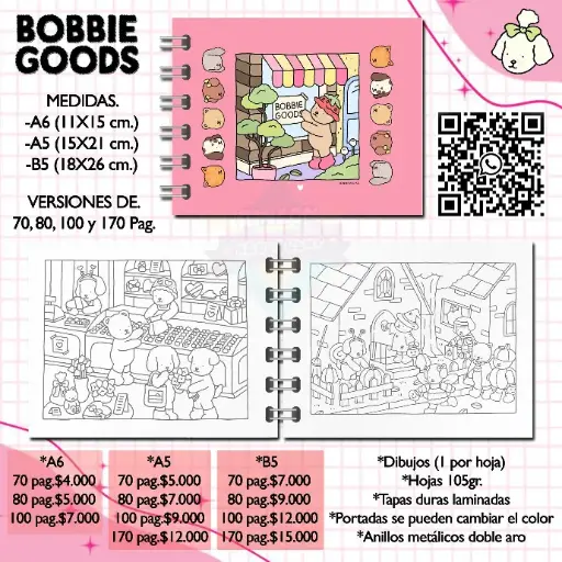 Libreta para Colorear Bobbie Goods