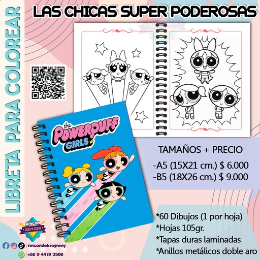 Libreta para Colorear Chicas Super Poderosas