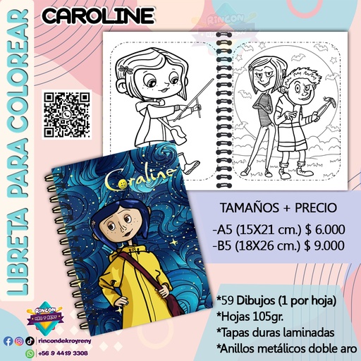 Libreta para Colorear Caroline