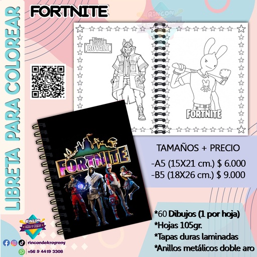 Libreta para Colorear Fortnite