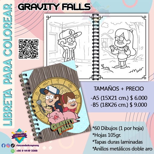 Libro para Colorear Gravity Falls