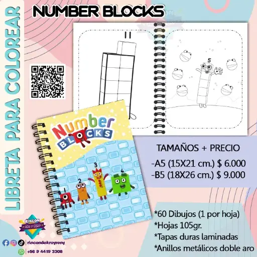 Libreta para Colorear Number Bloks