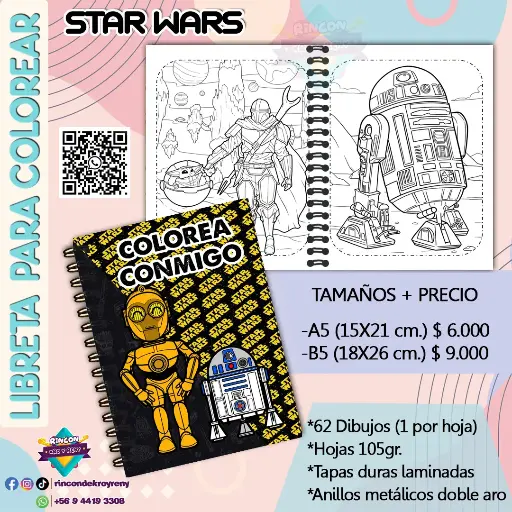 Libreta para Colorear Star Wars